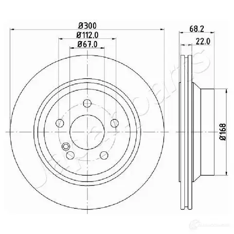 Тормозной диск JAPANPARTS 1437513048 4V L4X dp0514