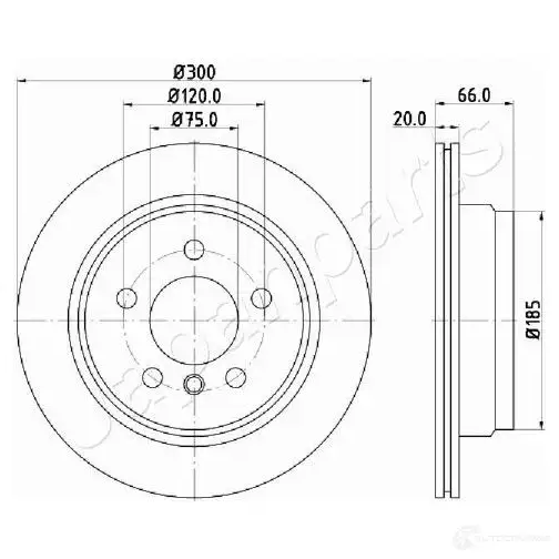Тормозной диск JAPANPARTS 1437513270 dp0116 I FW9J2Z