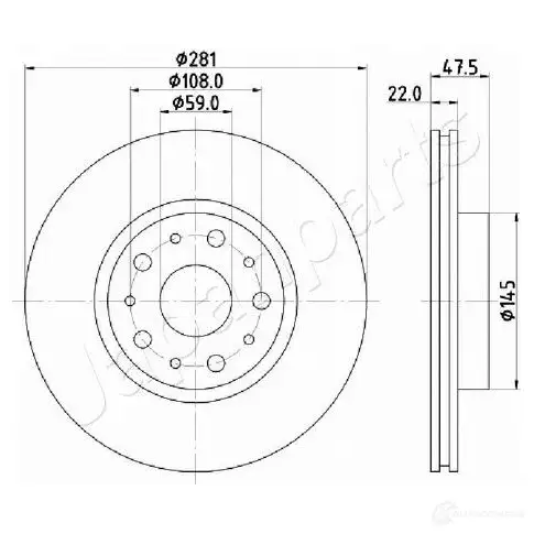 Тормозной диск JAPANPARTS 7JY TKZ7 dp0229 1437512817