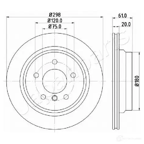 Тормозной диск JAPANPARTS A9Z8 BO dp0120 1437512085