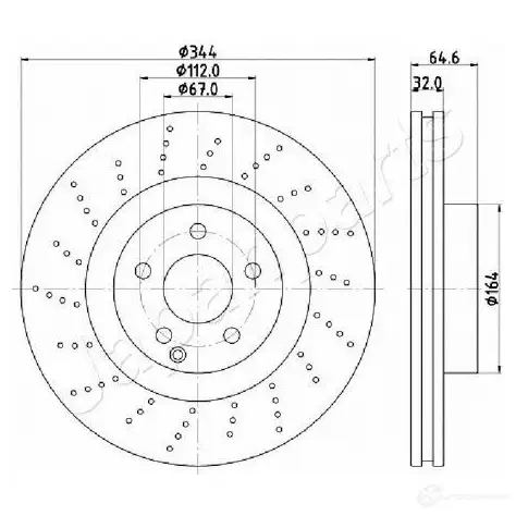 Тормозной диск JAPANPARTS di0558 UIUV ZR 1437512846