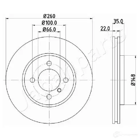 Тормозной диск JAPANPARTS di0158 1437512637 Z3TF BR