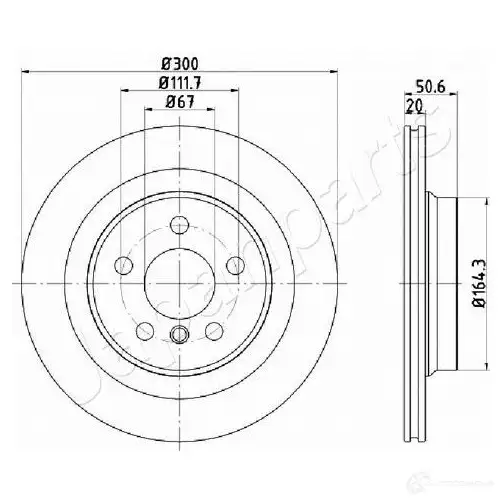 Тормозной диск JAPANPARTS dp0106 TL UL9 1437512606 изображение 0