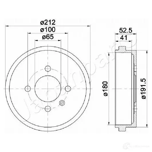 Тормозной барабан JAPANPARTS ta0912 1437473961 KNJ 6D5U изображение 0
