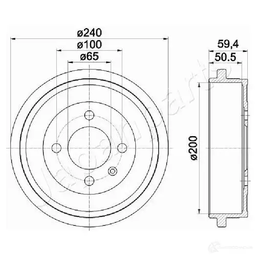 Тормозной барабан JAPANPARTS ta0902 V5LZ Q 1437480011