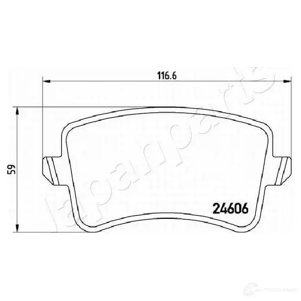Тормозные колодки, комплект JAPANPARTS 3LXK W0 pp0908af 1437476507 изображение 1