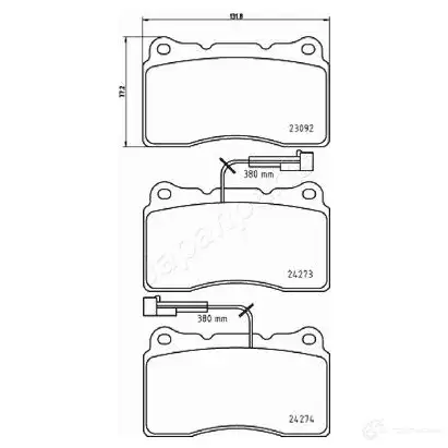 Тормозные колодки, комплект JAPANPARTS pa0207af 1437477213 IM9JM Z5 изображение 1