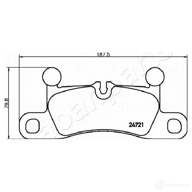 Тормозные колодки, комплект JAPANPARTS 1437477054 pp0925af 80J FO изображение 1