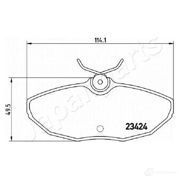 Тормозные колодки, комплект JAPANPARTS 1437476535 K 8B6H pp0310af изображение 1