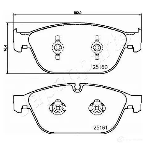 Тормозные колодки, комплект JAPANPARTS 1437477073 NHWG UY0 pa0930af изображение 1