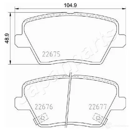 Тормозные колодки, комплект JAPANPARTS RFQ9 R 1438440555 ppk15af