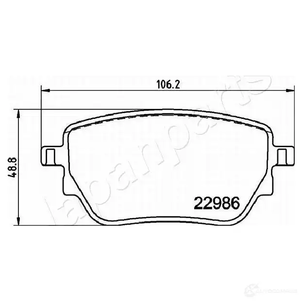 Тормозные колодки, комплект JAPANPARTS 1438440559 Z V9SHD pp0533af