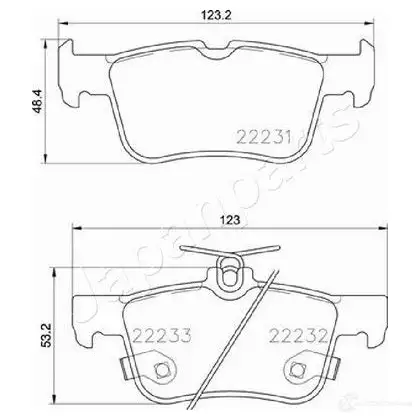 Тормозные колодки, комплект JAPANPARTS pp0300af 1S SF0KS 1437476643 изображение 1