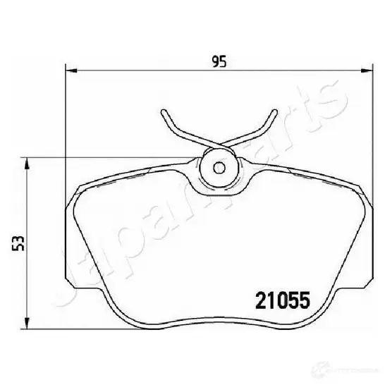 Тормозные колодки, комплект JAPANPARTS O W7GZT 1437476650 pa0413af изображение 1