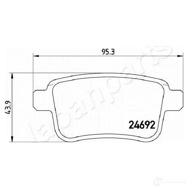 Тормозные колодки, комплект JAPANPARTS pp0508af 1437477377 K4W3L CM изображение 1