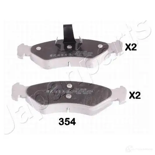 Тормозные колодки, комплект JAPANPARTS 1492335 T O10H 8033001839586 pa354af