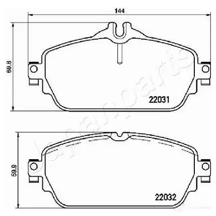 Тормозные колодки, комплект JAPANPARTS pa0529af 1437476204 W5CR E изображение 1