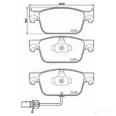 Тормозные колодки, комплект JAPANPARTS 1437476200 pa0917af AI UFB7P изображение 1