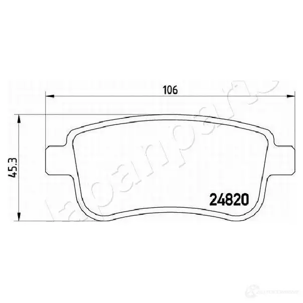 Тормозные колодки, комплект JAPANPARTS 1437477260 pp0703af M IH0D5 изображение 1