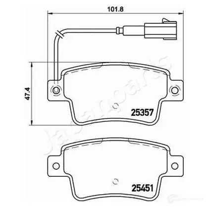 Тормозные колодки, комплект JAPANPARTS R 514Z0E 1437477032 pp0215af изображение 1