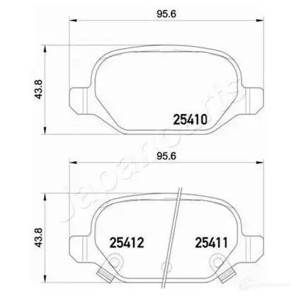 Тормозные колодки, комплект JAPANPARTS 1437477281 pp0214af YOA 6D изображение 1