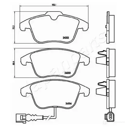 Тормозные колодки, комплект JAPANPARTS 5WUSV MI pa0929af 1437476220 изображение 1