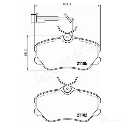 Тормозные колодки, комплект JAPANPARTS pa0218af Y 69LB 1437476218 изображение 1