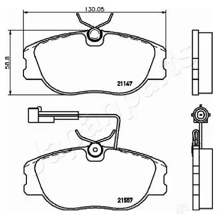 Тормозные колодки, комплект JAPANPARTS pa0202af MPB LG 1437476237 изображение 1