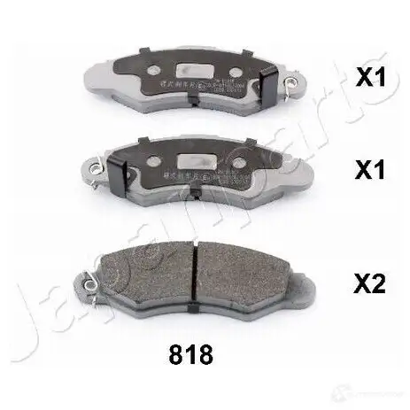 Тормозные колодки, комплект JAPANPARTS pa818af 8033001124927 1492471 4FJ XT53