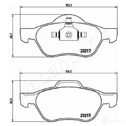 Тормозные колодки, комплект JAPANPARTS GH 9OS pa0709af 1437477476 изображение 1