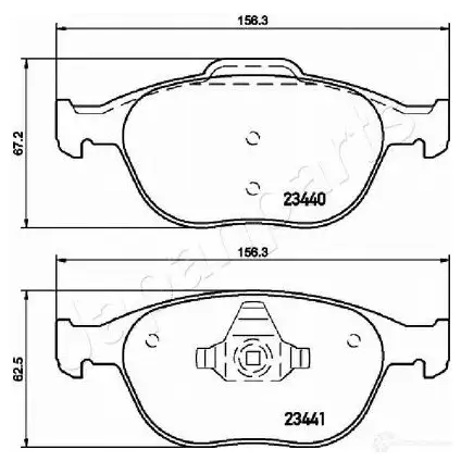 Тормозные колодки, комплект JAPANPARTS JMR5 70 pa0307af 1437477340 изображение 1