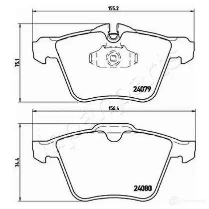 Тормозные колодки, комплект JAPANPARTS pa0341af FI 3LLTA 1437477223 изображение 1
