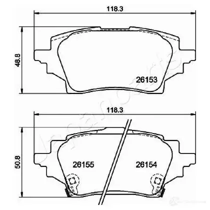 Тормозные колодки, комплект JAPANPARTS 1437918071 pp263af DGY JZ2