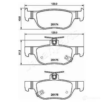 Тормозные колодки, комплект JAPANPARTS 1437918078 OT8 TBZR pp320af изображение 0