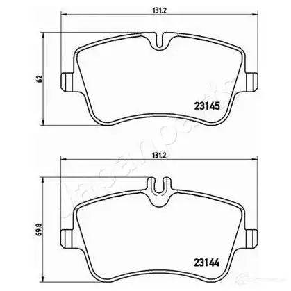 Тормозные колодки, комплект JAPANPARTS 1437477338 pa0509af H PKD59 изображение 1