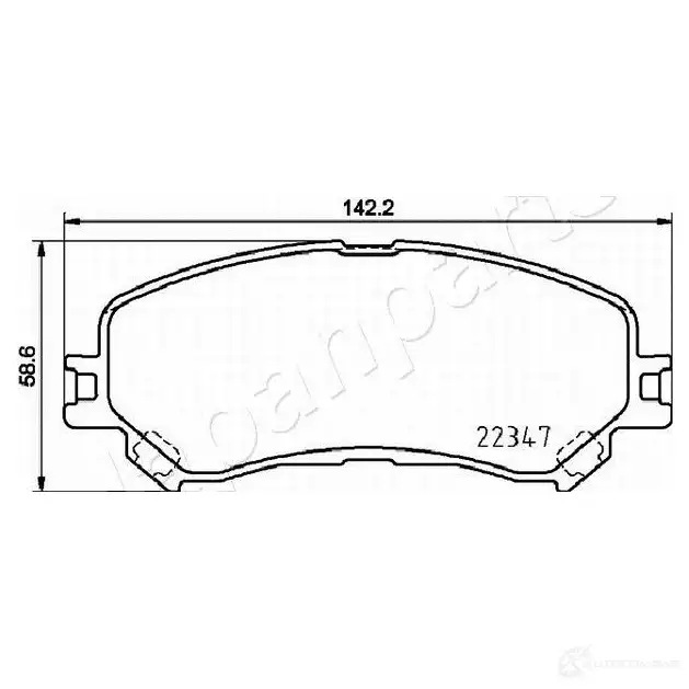 Тормозные колодки, комплект JAPANPARTS 1437476372 YR7 K6P pa0707af изображение 1