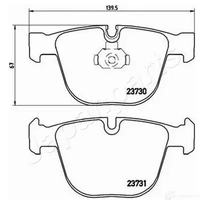 Тормозные колодки, комплект JAPANPARTS 1437477314 pp0109af C8 ZK41P изображение 1
