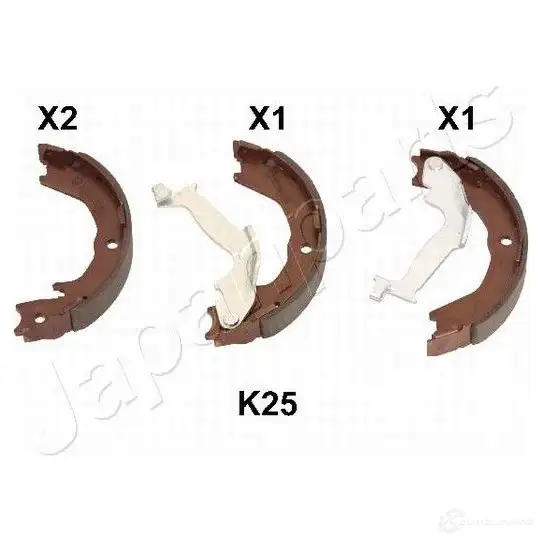 Тормозные колодки ручника, комплект JAPANPARTS 8033001925104 1485044 gfk25af 5 6P02Y