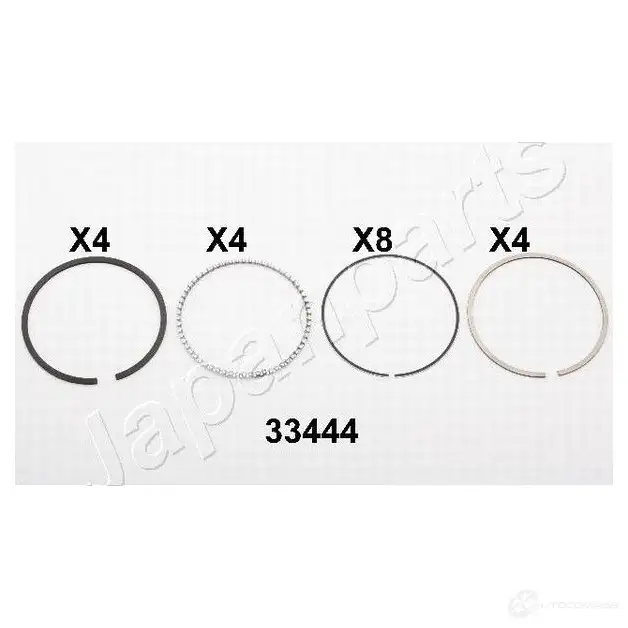 Поршневое кольцо JAPANPARTS RS33 444 1495524 rs33444 1DXL6L изображение 0