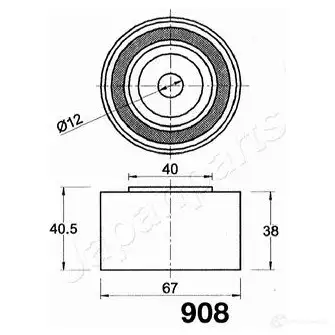 Натяжитель ремня ГРМ JAPANPARTS be908 BSSL W0U 8033001015096 1476723 изображение 1