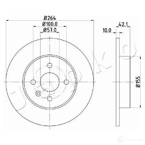 Тормозной диск JAPKO W 2CD86S 1438335680 610407 изображение 0