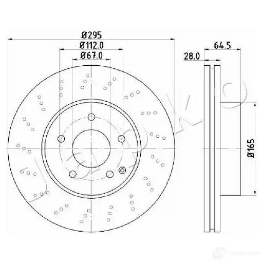 Тормозной диск JAPKO BV6K8 Y 1438336073 600519