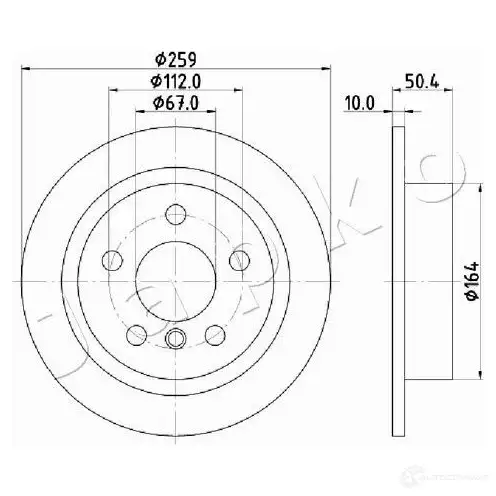 Тормозной диск JAPKO JS F3UF2 1438336310 610136