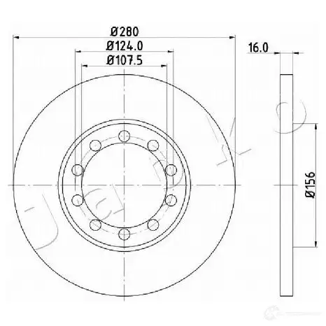 Тормозной диск JAPKO SZ D8XDM 610314 1438336394