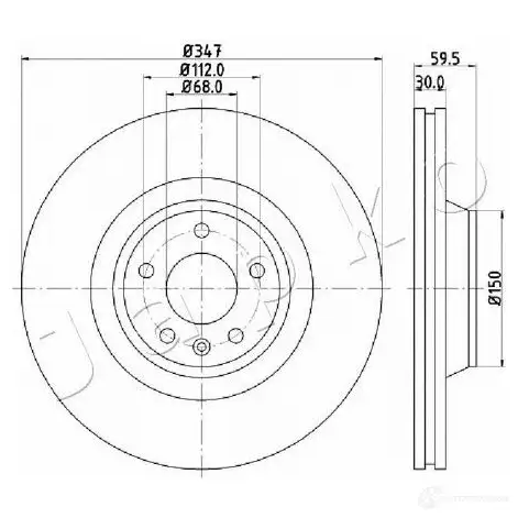 Тормозной диск JAPKO 66I J0W7 8033001582246 60401 3237792 изображение 0