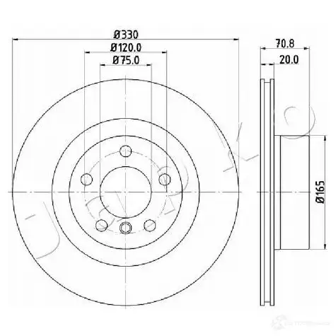 Тормозной диск JAPKO 610127 EYE9UG R 1438336899 изображение 0