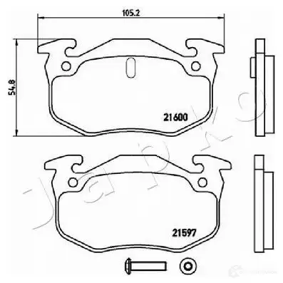 Тормозные колодки, комплект JAPKO 1437478492 F ZQZ1B 510701 изображение 1