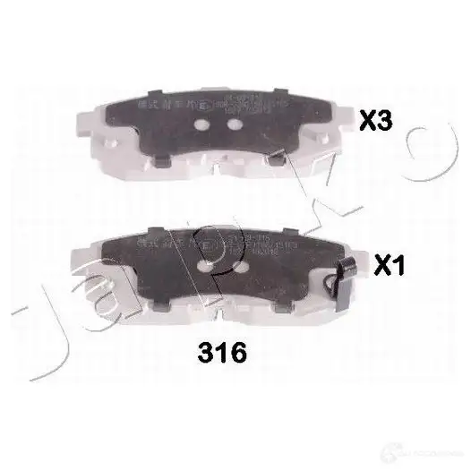 Тормозные колодки, комплект JAPKO MMIY G1N 8033001839937 3236348 51316