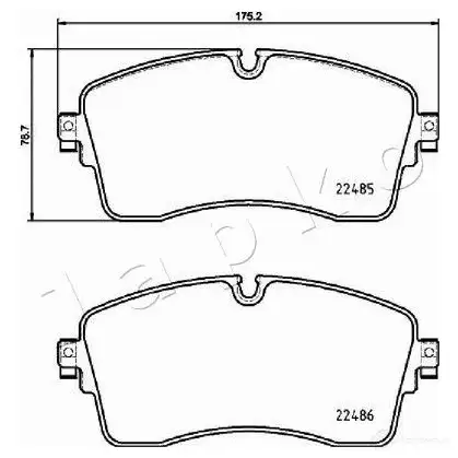 Тормозные колодки, комплект JAPKO 50l14 PPSD4 DS 1438441388 изображение 0