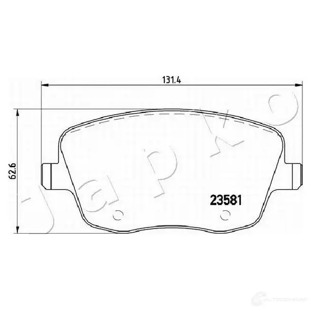 Тормозные колодки, комплект JAPKO 1438441446 X6BR6 XS 500935 изображение 1